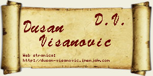 Dušan Višanović vizit kartica
